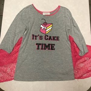 Kids ‘It’s cake time’ long sleeve